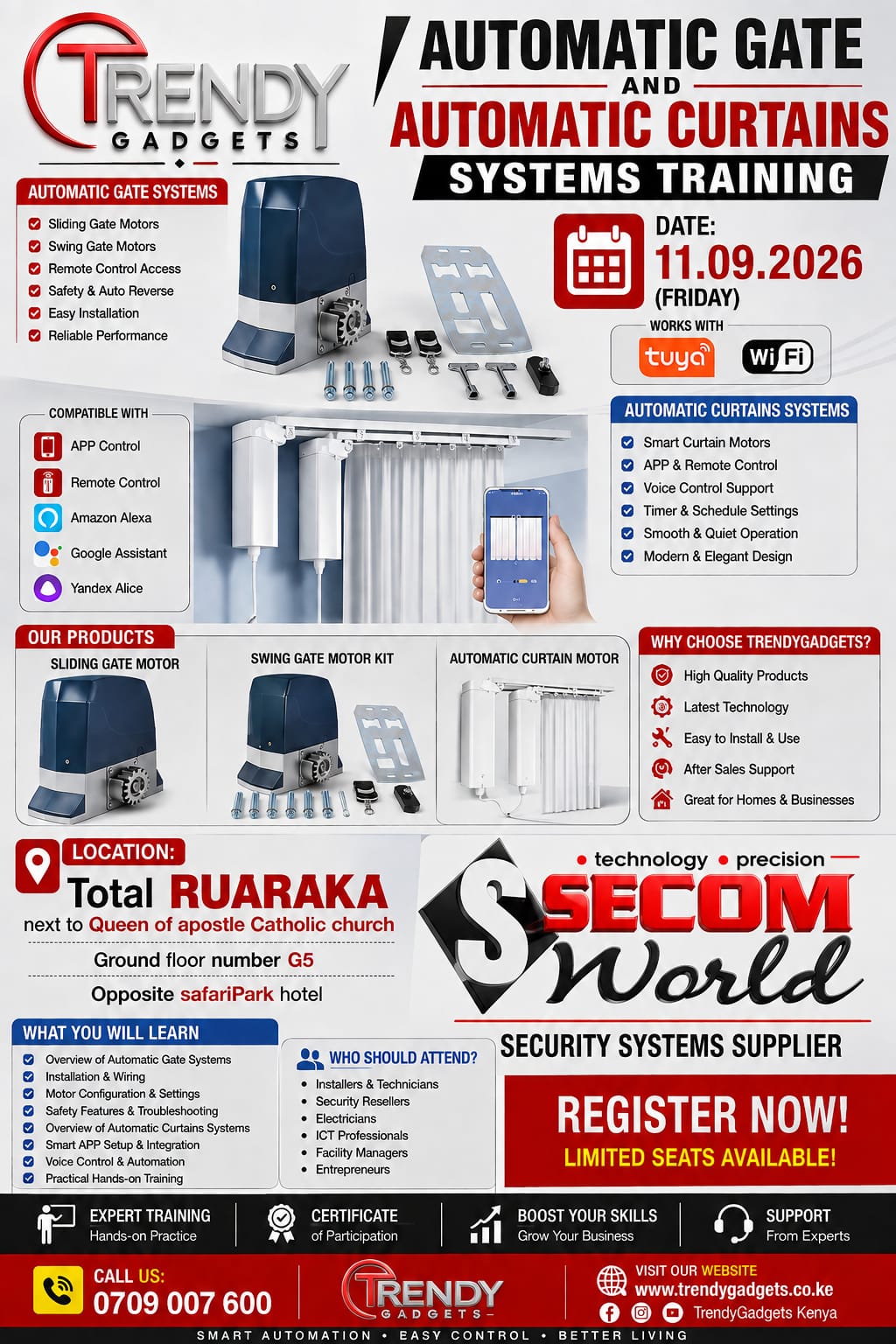 Enrich yourself on Automatic Gate And Curtains Systems Training flyer